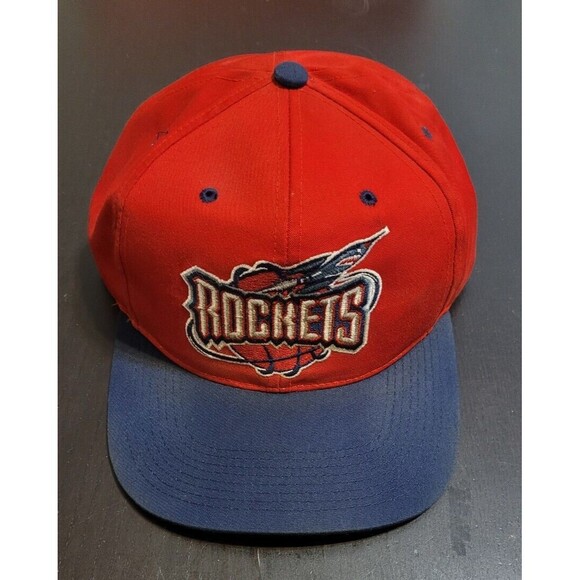 Vintage 90s Houston Rockets Hat Snapback Red Sports Specialties